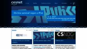 What Cesnet.cz website looked like in 2021 (2 years ago)
