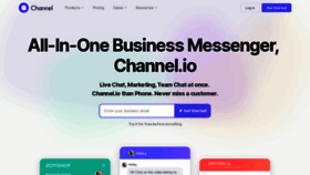 What Channel.io website looked like in 2021 (2 years ago)