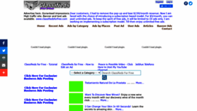 What Classifiedsforfree.com website looked like in 2021 (2 years ago)