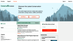 What Conservationjobboard.com website looked like in 2021 (2 years ago)