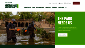 What Centralparknyc.org website looked like in 2021 (4 years ago)