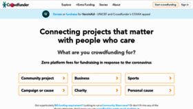 What Crowdfunder.co.uk website looked like in 2021 (2 years ago)