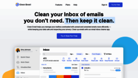 What Clean.email website looked like in 2021 (2 years ago)