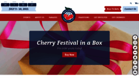 What Cherryfestival.org website looked like in 2021 (4 years ago)