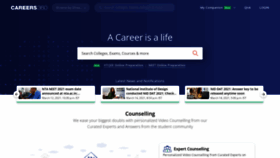 What Careers360.com website looked like in 2021 (2 years ago)