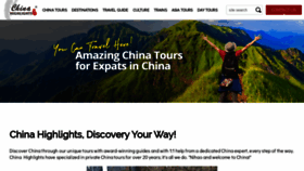 What Chinahighlights.com website looked like in 2021 (2 years ago)