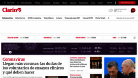 What Clarin.com website looked like in 2021 (2 years ago)