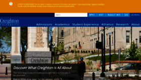 What Creighton.edu website looked like in 2021 (2 years ago)