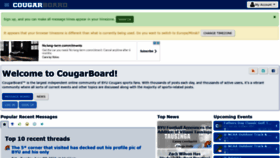 What Cougarboard.com website looked like in 2021 (2 years ago)