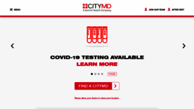 What Citymd.com website looked like in 2021 (2 years ago)