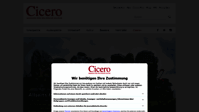 What Cicero.de website looked like in 2021 (2 years ago)