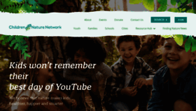 What Childrenandnature.org website looked like in 2021 (2 years ago)