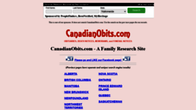 What Canadianobits.com website looked like in 2021 (2 years ago)