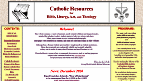 What Catholic-resources.org website looked like in 2021 (2 years ago)