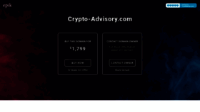 What Crypto-advisory.com website looked like in 2021 (2 years ago)