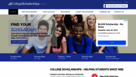 What Collegescholarships.com website looked like in 2021 (2 years ago)