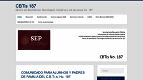 What Cbtis187.edu.mx website looked like in 2021 (2 years ago)