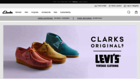 What Clarks.com website looked like in 2021 (2 years ago)