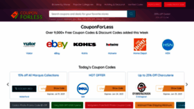 What Couponforless.com website looked like in 2021 (2 years ago)
