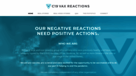 What C19vaxreactions.com website looked like in 2021 (2 years ago)