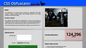 What Cssobfuscator.com website looked like in 2021 (2 years ago)