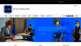 What Ccbe.eu website looked like in 2021 (2 years ago)