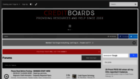 What Creditboards.com website looked like in 2021 (2 years ago)