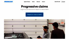 What Claims.progressive.com website looked like in 2021 (2 years ago)