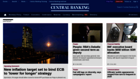 What Centralbanking.com website looked like in 2021 (2 years ago)