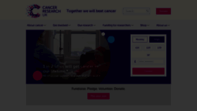 What Cancerresearchuk.org website looked like in 2021 (2 years ago)