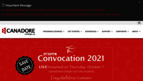 What Canadorecollege.ca website looked like in 2021 (2 years ago)