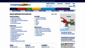 What Champlainhealthline.ca website looked like in 2021 (3 years ago)