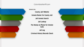 What Columbiasheriff.com website looked like in 2021 (2 years ago)