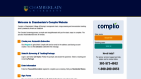 What Chamberlainclinicalcompliance.com website looked like in 2021 (2 years ago)