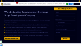 What Cryptoexchangescript.com website looked like in 2021 (2 years ago)