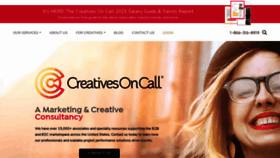 What Creativesoncall.com website looked like in 2021 (2 years ago)