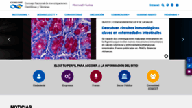 What Conicet.gov.ar website looked like in 2021 (4 years ago)