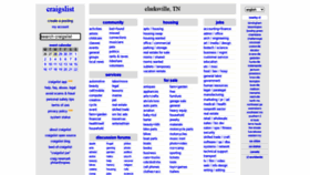 What Clarksville.craigslist.org website looked like in 2021 (2 years ago)