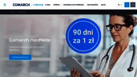 What Comarch-healthcare.pl website looked like in 2021 (2 years ago)