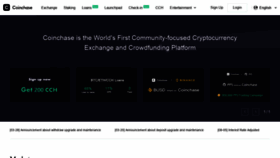 What Coinchase.com website looked like in 2021 (2 years ago)