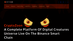 What Cryptozoon.io website looked like in 2021 (2 years ago)