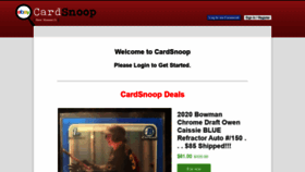 What Cardsnoop.com website looked like in 2021 (2 years ago)