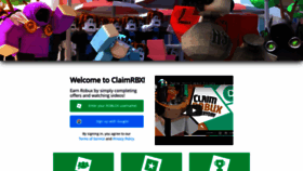 What Claimrbx.gg website looked like in 2021 (2 years ago)