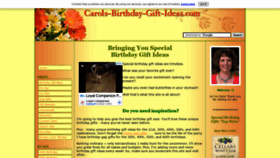 What Carols-birthday-gift-ideas.com website looked like in 2021 (2 years ago)