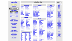What Columbusga.craigslist.org website looked like in 2021 (2 years ago)