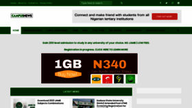 What Campusnews.com.ng website looked like in 2021 (2 years ago)