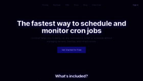 What Cronhub.io website looked like in 2021 (2 years ago)