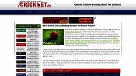 What Crickbet.in website looked like in 2021 (2 years ago)