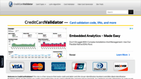What Creditcardvalidator.org website looked like in 2021 (2 years ago)