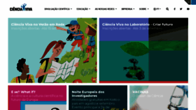 What Cienciaviva.pt website looked like in 2021 (2 years ago)